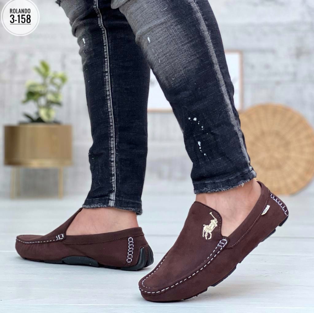 MOCASÍN MATERIAL BASE CUERO GAMUZA