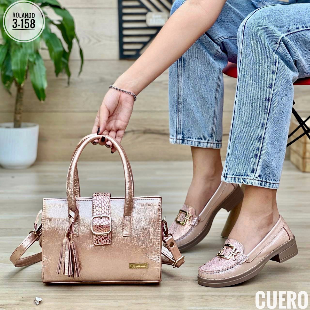 COMBO MOCASIN Y BOLSO 💯CUERO