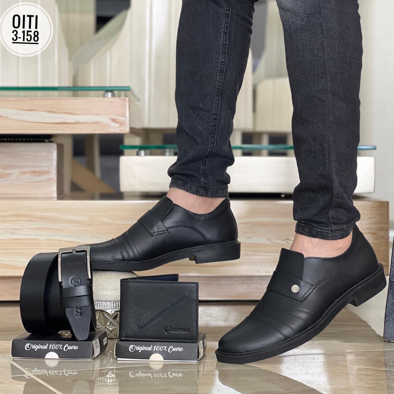 TRIO ZAPATO CASUAL EN CUERO