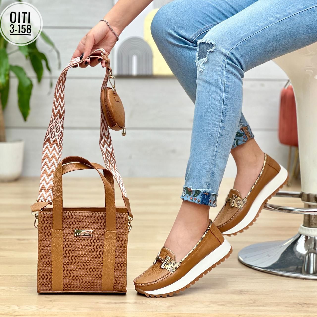 COMBO BOLICHERO MOCASINES EN CUERO