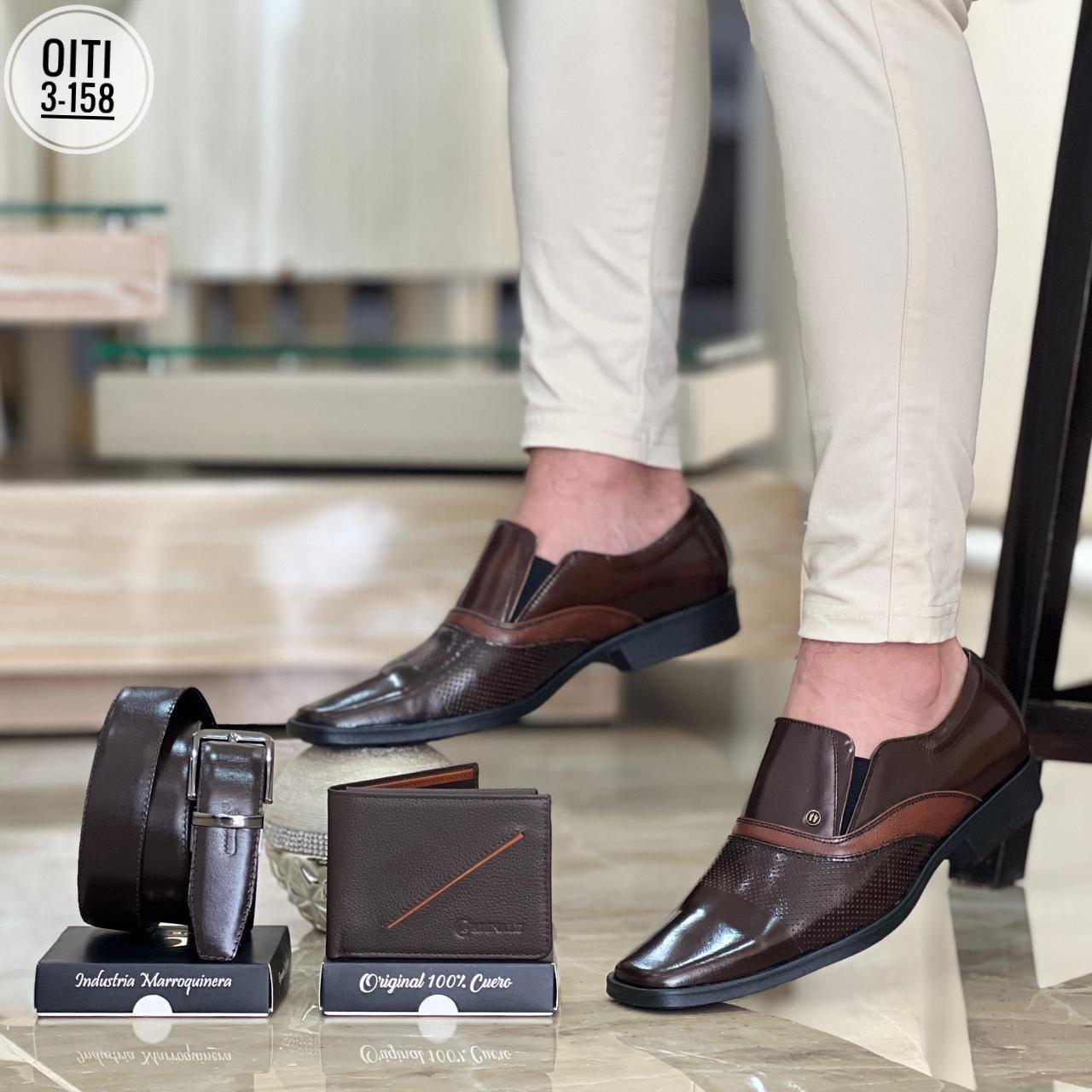 TRIO ZAPATO CASUAL CUERO LISO