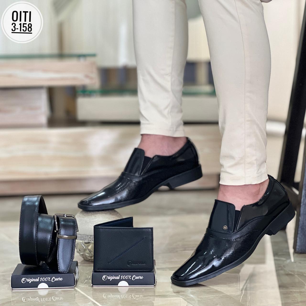 TRIO ZAPATO CASUAL CUERO LISO