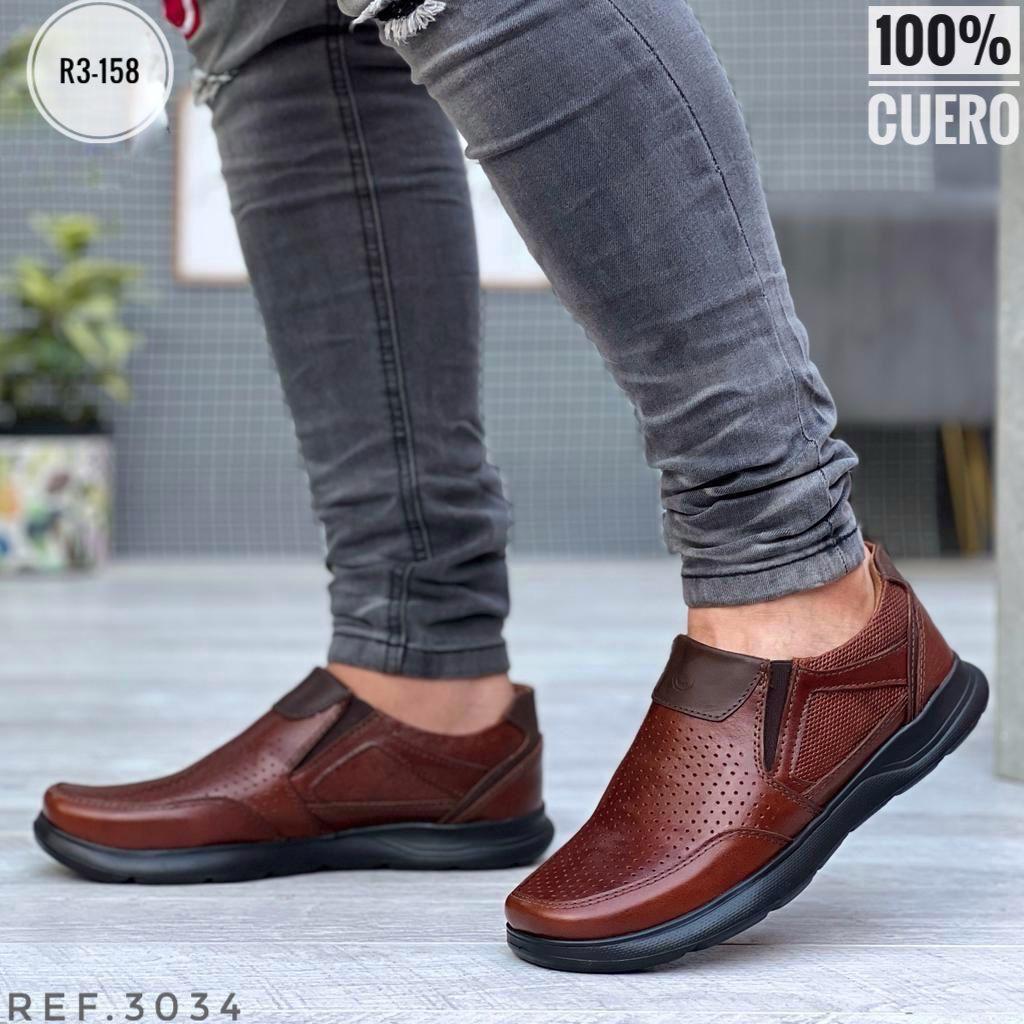 TRIO ZAPATO CASUAL CUERO ENSERADO