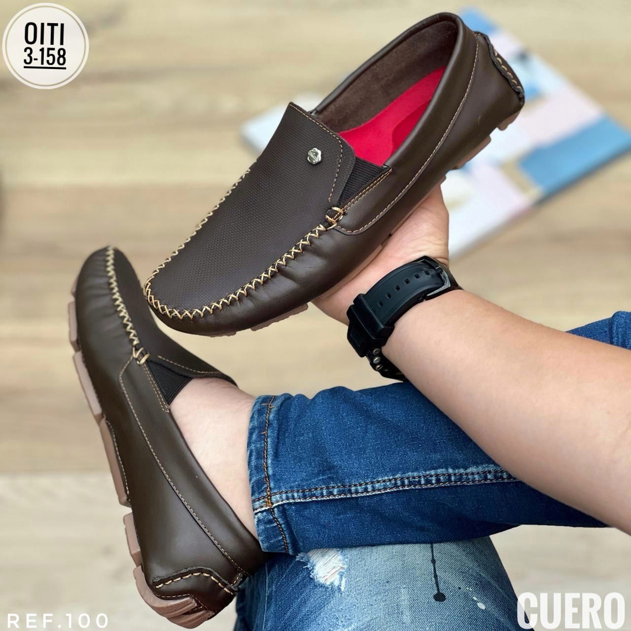 TRIO MOCASÍN EN CUERO