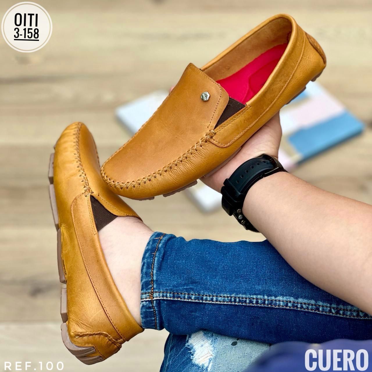 TRIO MOCASÍN EN CUERO