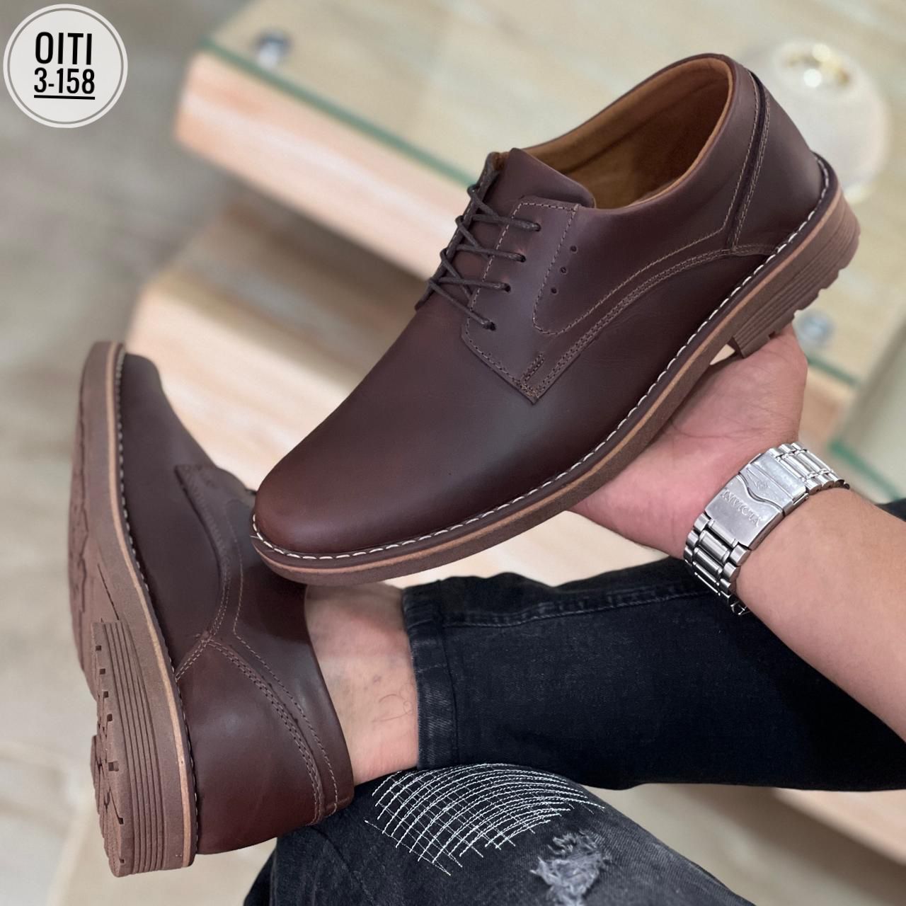 TRIO ZAPATO CASUAL CUERO GRASO