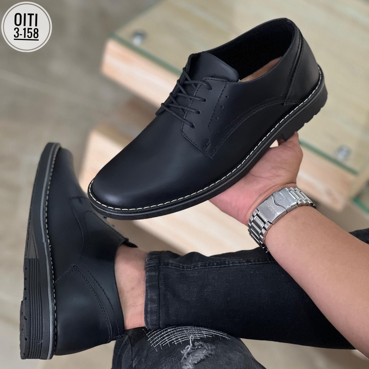 TRIO ZAPATO CASUAL CUERO GRASO