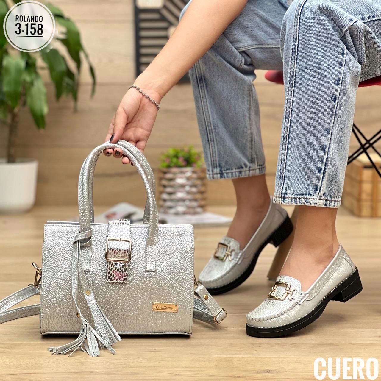 COMBO MOCASIN Y BOLSO 💯CUERO