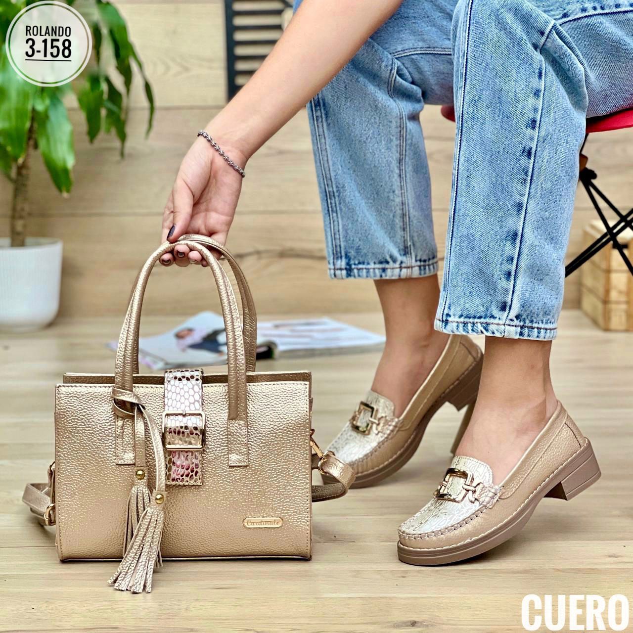 COMBO MOCASIN Y BOLSO 💯CUERO