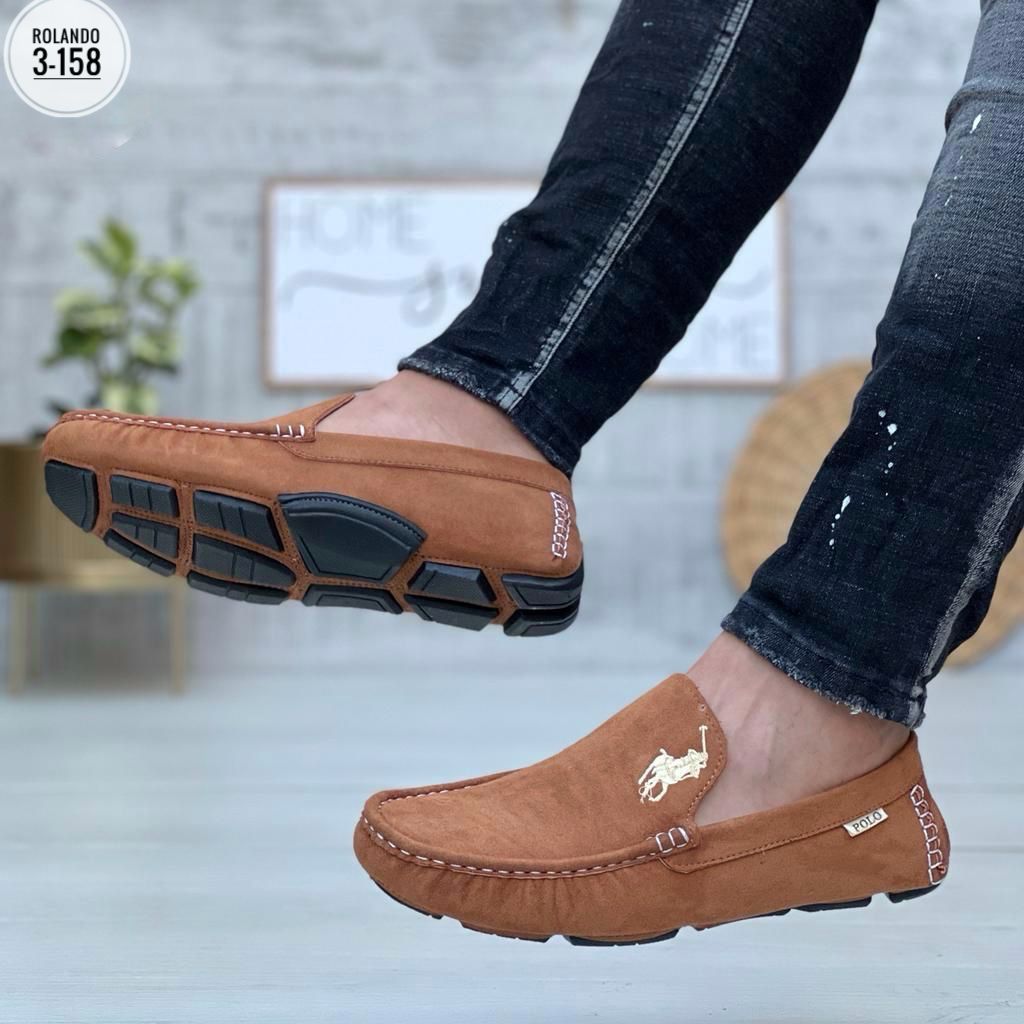 MOCASÍN MATERIAL BASE CUERO GAMUZA