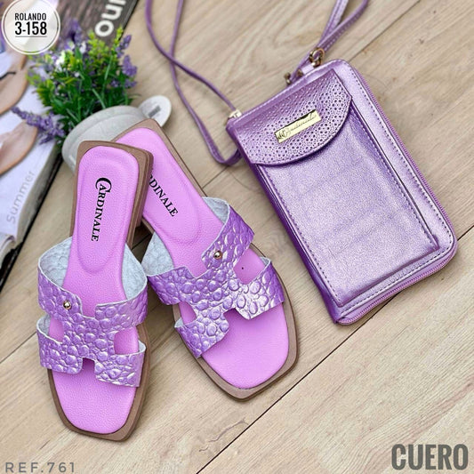 SANDALIAS PLANAS +PORTA CELULARES