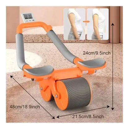 Rueda de ejercicios multifuncional con soporte y pantalla digital