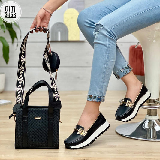COMBO BOLICHERO MOCASINES EN CUERO