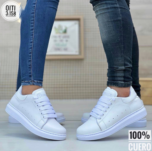 ZAPATO DEPORTIVO UNISEX EN CUERO