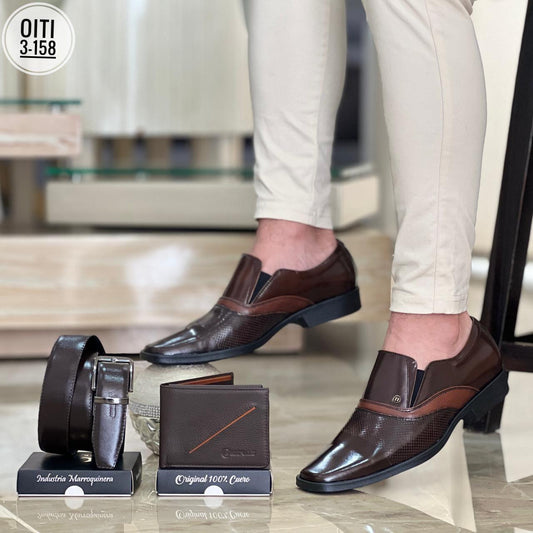 TRIO ZAPATO CASUAL CUERO LISO