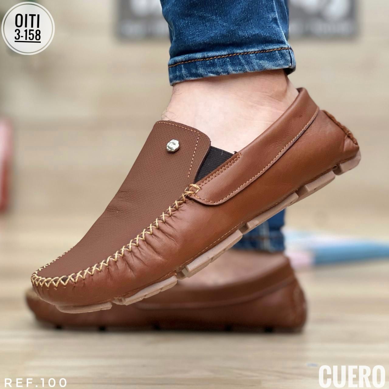 TRIO MOCASÍN  EN CUERO