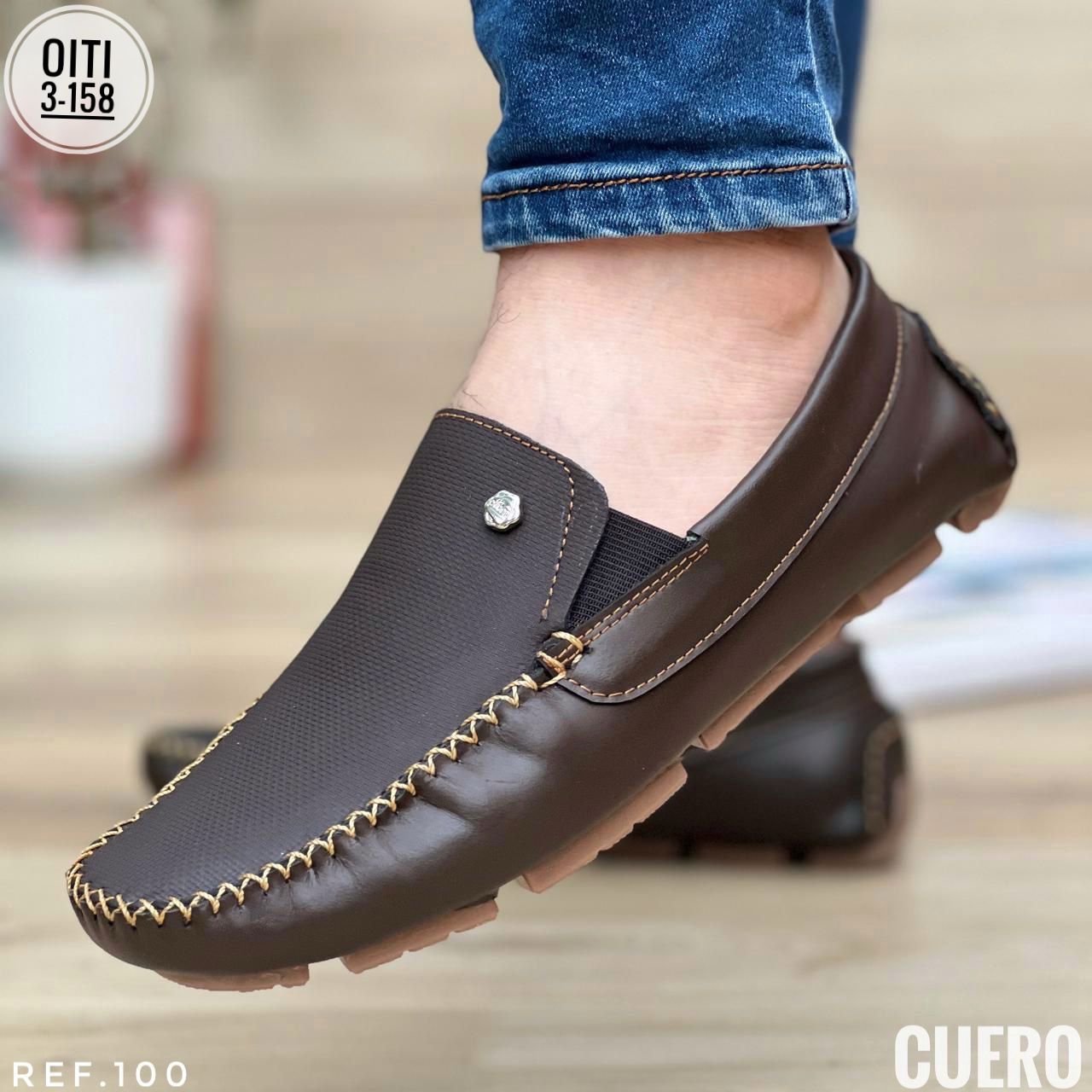 TRIO MOCASÍN  EN CUERO