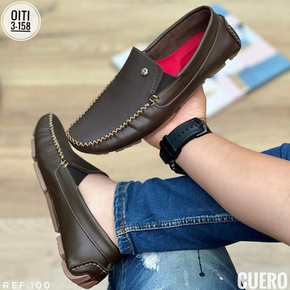 TRIO MOCASÍN  EN CUERO