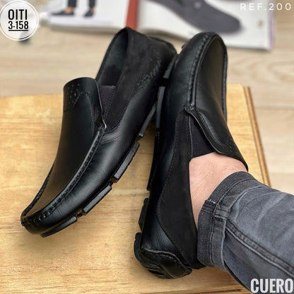 TRIO MOCASIN  TEJIDO EN CUERO