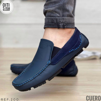 TRIO MOCASIN  TEJIDO EN CUERO