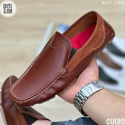TRIO MOCASIN  TEJIDO EN CUERO