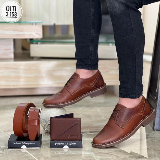 TRIO  ZAPATO CASUAL CUERO GRASO