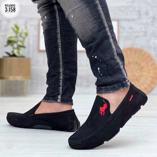 MOCASÍN MATERIAL BASE CUERO GAMUZA