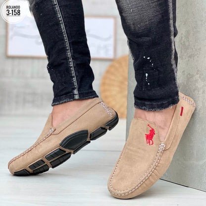 MOCASÍN MATERIAL BASE CUERO GAMUZA